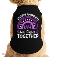 We Fight Together Epilepsy Awareness Epilepsy Doggie Tank thumb 0