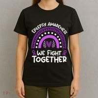 We Fight Together Epilepsy Awareness Epilepsy T-Shirt thumb 4