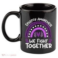 We Fight Together Epilepsy Awareness Epilepsy 11oz C Handle Ceramic Mug thumb 2