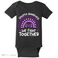 We Fight Together Epilepsy Awareness Epilepsy Baby Bodysuit thumb 0
