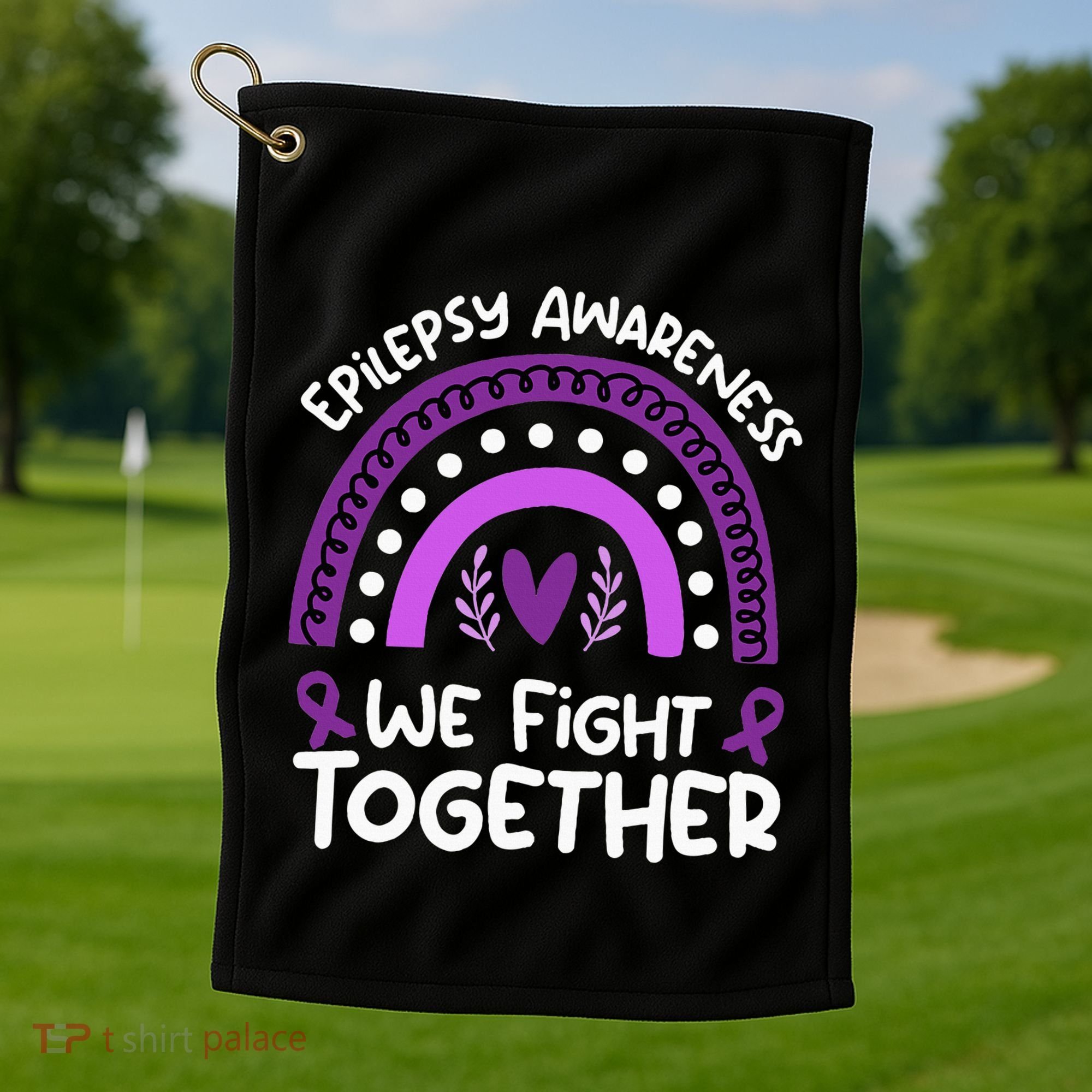 We Fight Together Epilepsy Awareness Epilepsy Golf Towel