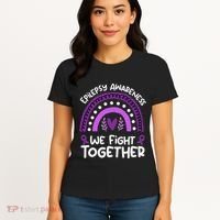 We Fight Together Epilepsy Awareness Epilepsy Women's T-Shirt thumb 4
