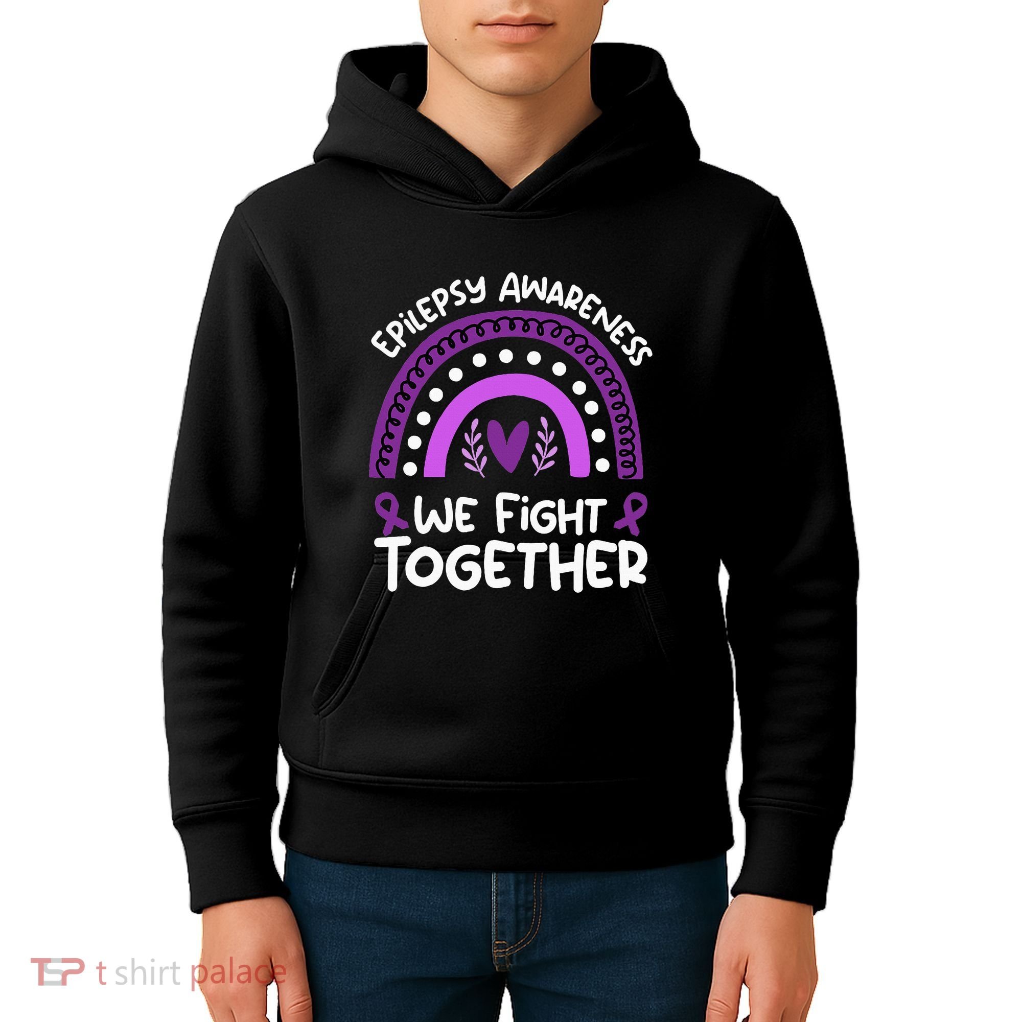 We Fight Together Epilepsy Awareness Epilepsy Kids Hoodie