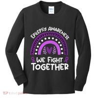 We Fight Together Epilepsy Awareness Epilepsy Kids Long Sleeve Shirt thumb 0