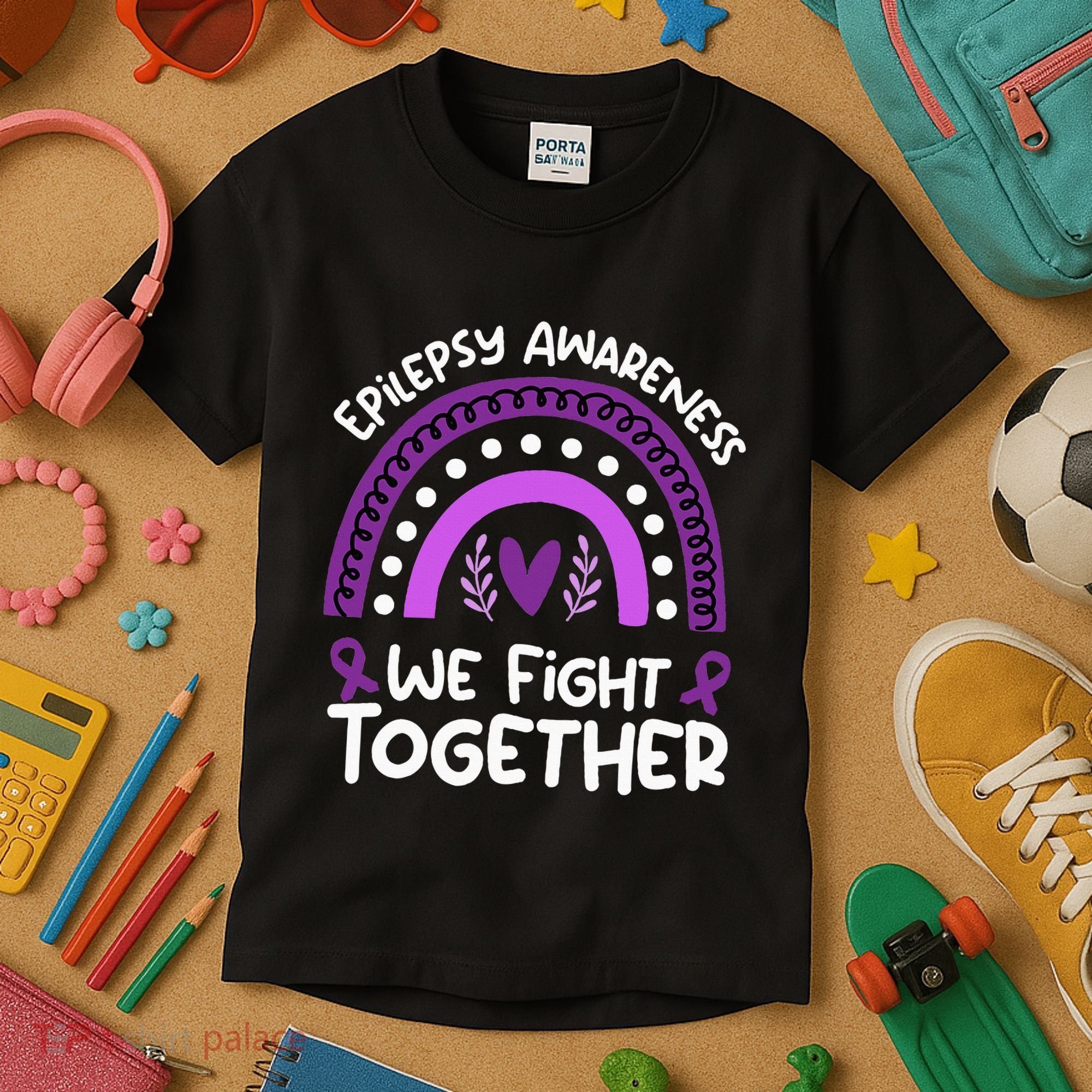 We Fight Together Epilepsy Awareness Epilepsy Kids T-Shirt