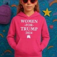 Women For Trump 2024 Kids Hoodie thumb 3