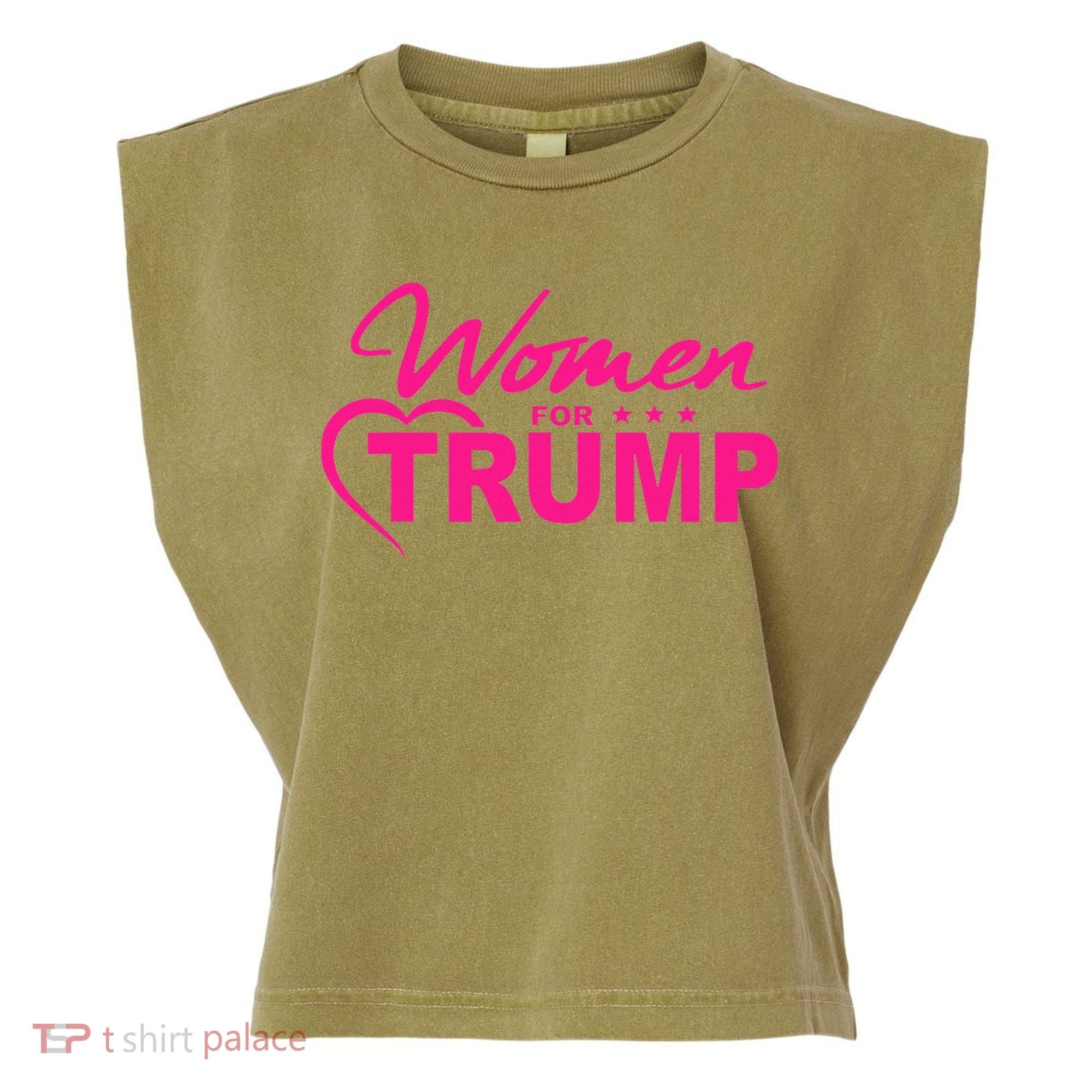 Women For Trump 2024 Women Garment-Dyed Women's Muscle Tee