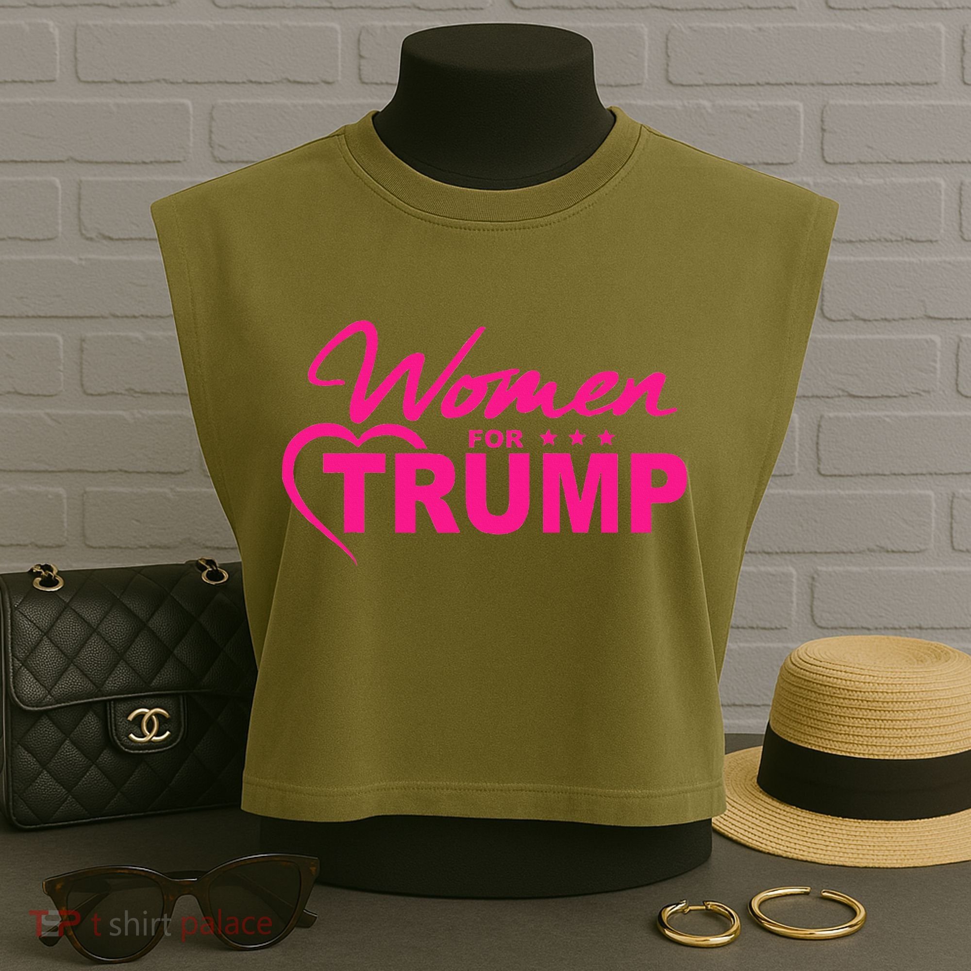 Women For Trump 2024 Women Garment-Dyed Women's Muscle Tee