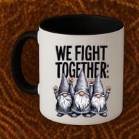 We Fight Together ParkinsonS Disease Awareness Month Gnomie Gift Coffee Mug thumb 2