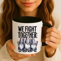 We Fight Together ParkinsonS Disease Awareness Month Gnomie Gift Coffee Mug thumb 3