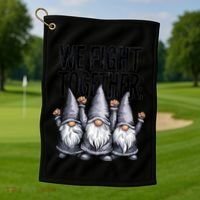 We Fight Together ParkinsonS Disease Awareness Month Gnomie Gift Golf Towel thumb 1