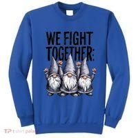 We Fight Together ParkinsonS Disease Awareness Month Gnomie Gift Sweatshirt thumb 0