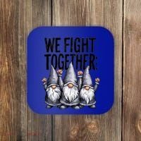 We Fight Together ParkinsonS Disease Awareness Month Gnomie Gift Coaster thumb 0