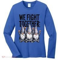 We Fight Together ParkinsonS Disease Awareness Month Gnomie Gift Women's Long Sleeve Shirt thumb 0