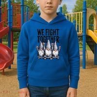 We Fight Together ParkinsonS Disease Awareness Month Gnomie Gift Kids Hoodie thumb 2