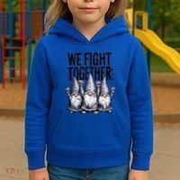 We Fight Together ParkinsonS Disease Awareness Month Gnomie Gift Kids Hoodie thumb 3