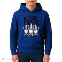We Fight Together ParkinsonS Disease Awareness Month Gnomie Gift Kids Hoodie thumb 4