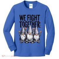 We Fight Together ParkinsonS Disease Awareness Month Gnomie Gift Kids Long Sleeve Shirt thumb 0
