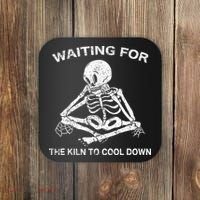 Waiting for the Kiln To Cool Down Pottery Coaster thumb 0