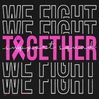 We Fight Together Breast Cancer Awareness Support Squad T-Shirt thumb 7