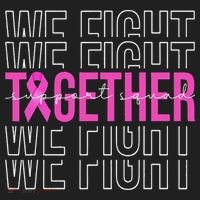 We Fight Together Breast Cancer Awareness Support Squad Hat thumb 2