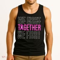 We Fight Together Breast Cancer Awareness Support Squad Tank Top thumb 3