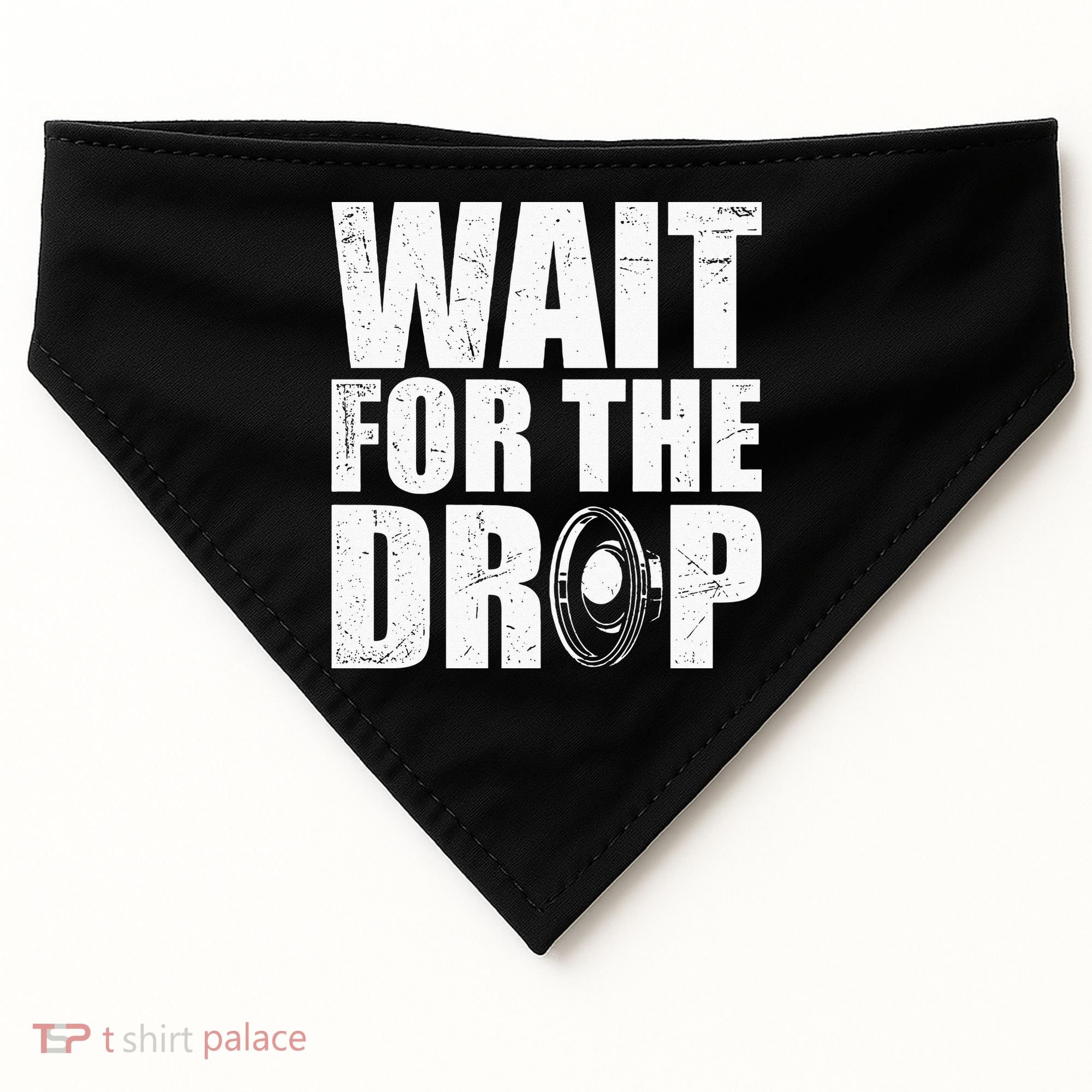 Wait For The Drop I Dubstep Bass Subwoofer Dance Music USA-Made Doggie Bandana