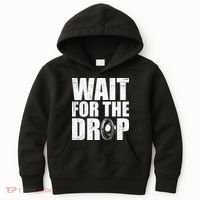 Wait For The Drop I Dubstep Bass Subwoofer Dance Music Kids Hoodie thumb 0