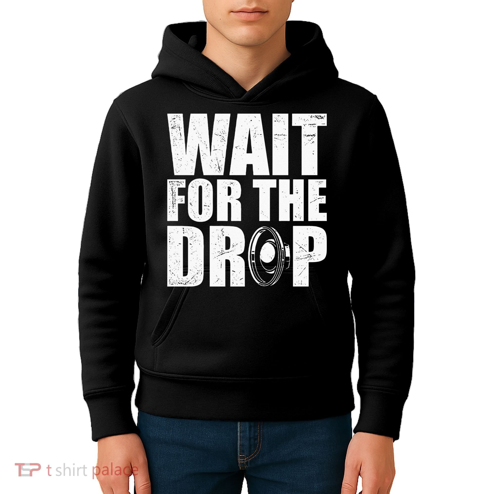 Wait For The Drop I Dubstep Bass Subwoofer Dance Music Kids Hoodie