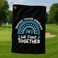 We Fight Together Prostate Cancer Awareness Prostate Cancer Golf Towel thumb 1