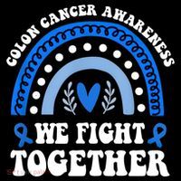 We Fights Together Rainbow Retro Colon Cancer Awareness Gift Coffee Mug thumb 5