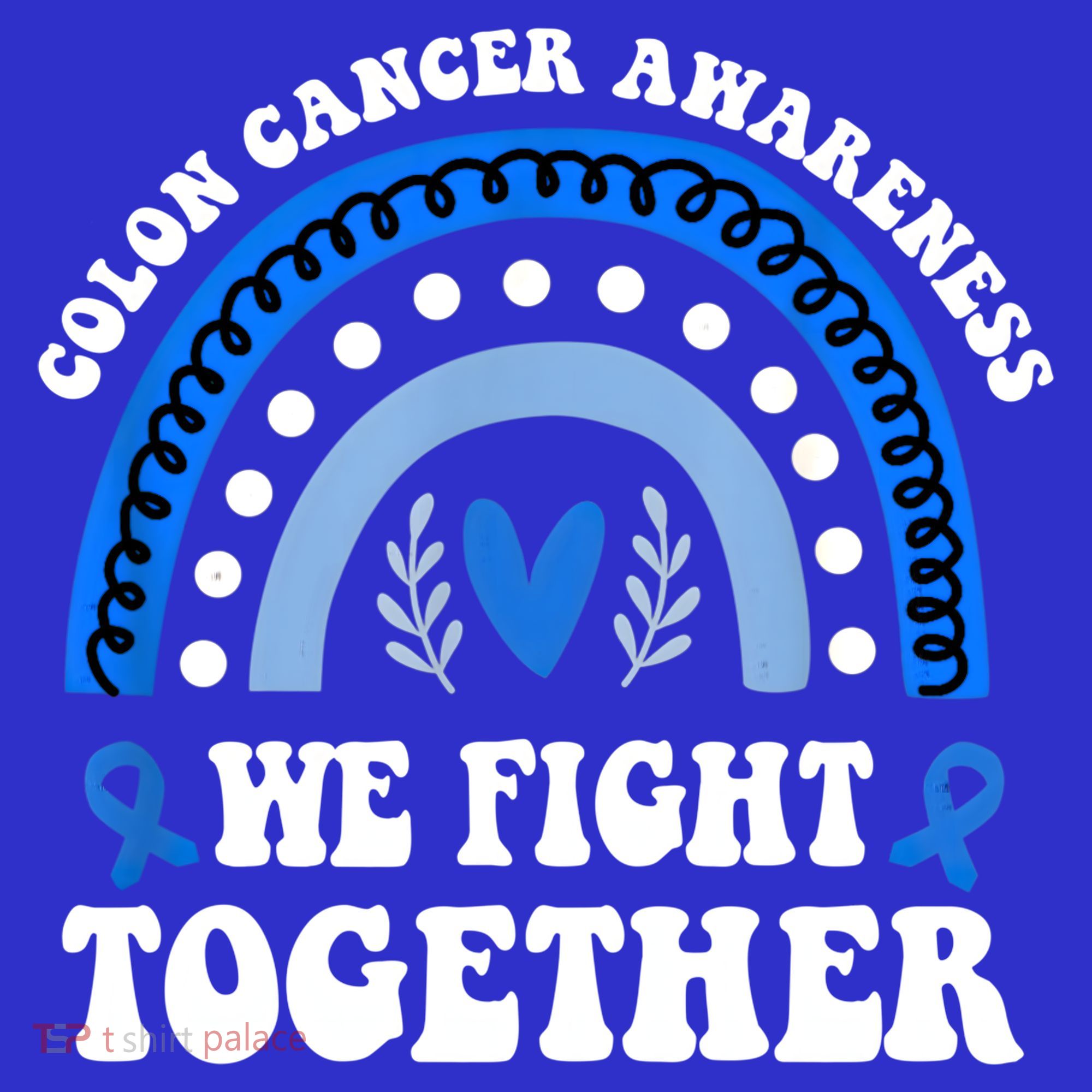 We Fights Together Rainbow Retro Colon Cancer Awareness Gift Women's Tank Top