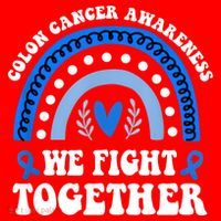 We Fights Together Rainbow Retro Colon Cancer Awareness Gift Santa Hat thumb 1