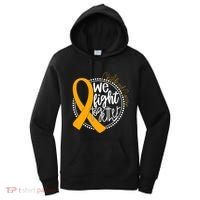 We Fight Together Childhood Cancer Awareness Gold Ribbon Women's Hoodie thumb 0