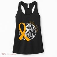 We Fight Together Childhood Cancer Awareness Gold Ribbon Women's Tank Top thumb 0