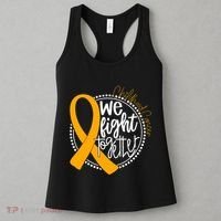 We Fight Together Childhood Cancer Awareness Gold Ribbon Women's Tank Top thumb 3