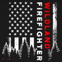 Wildland Firefighter Us Flag Fire USA-Made Doggie Bandana thumb 2