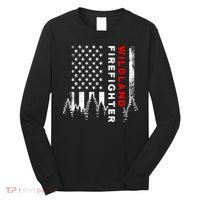 Wildland Firefighter Us Flag Fire Long Sleeve Shirt thumb 0
