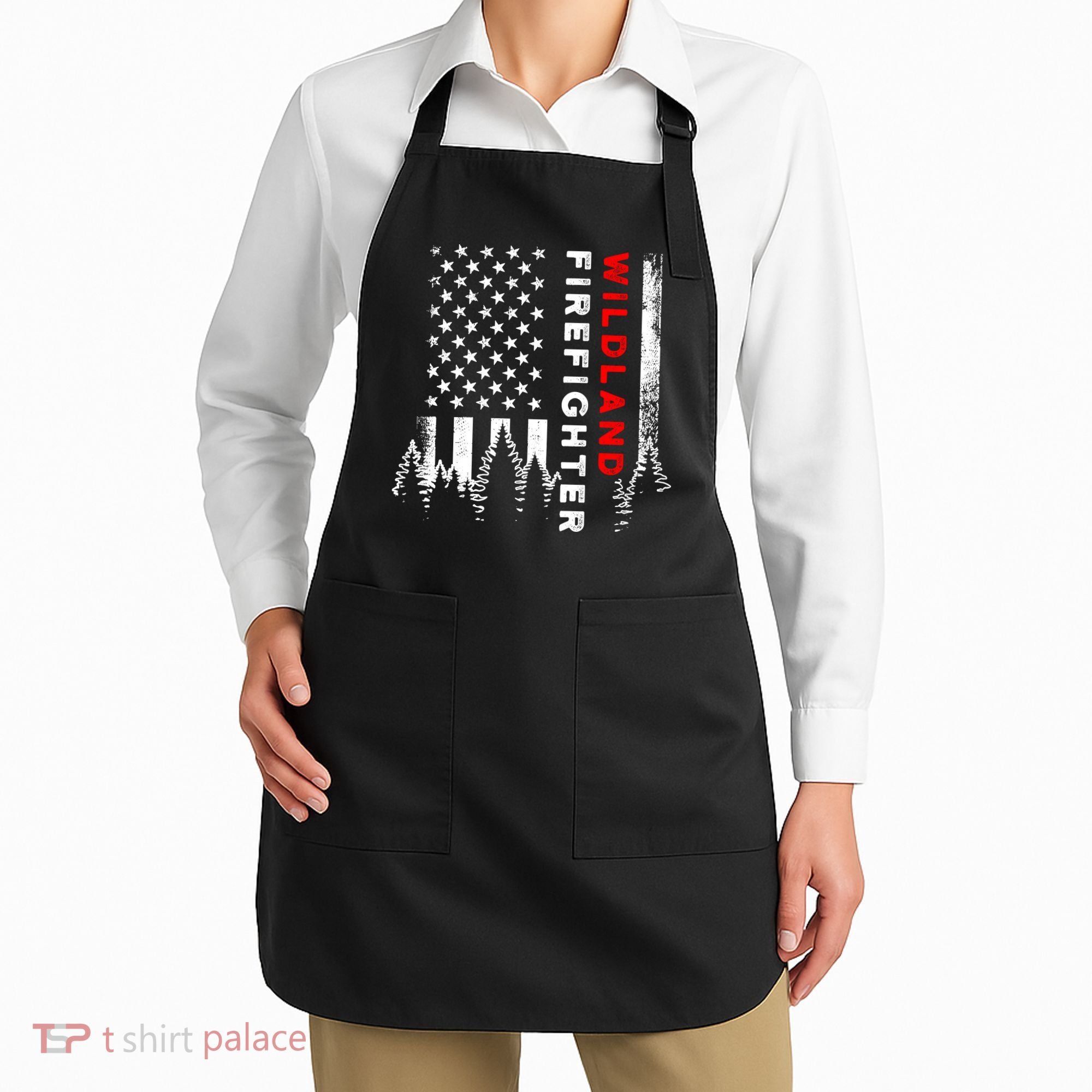 Wildland Firefighter Us Flag Fire Apron