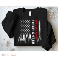 Wildland Firefighter Us Flag Fire Sweatshirt thumb 2