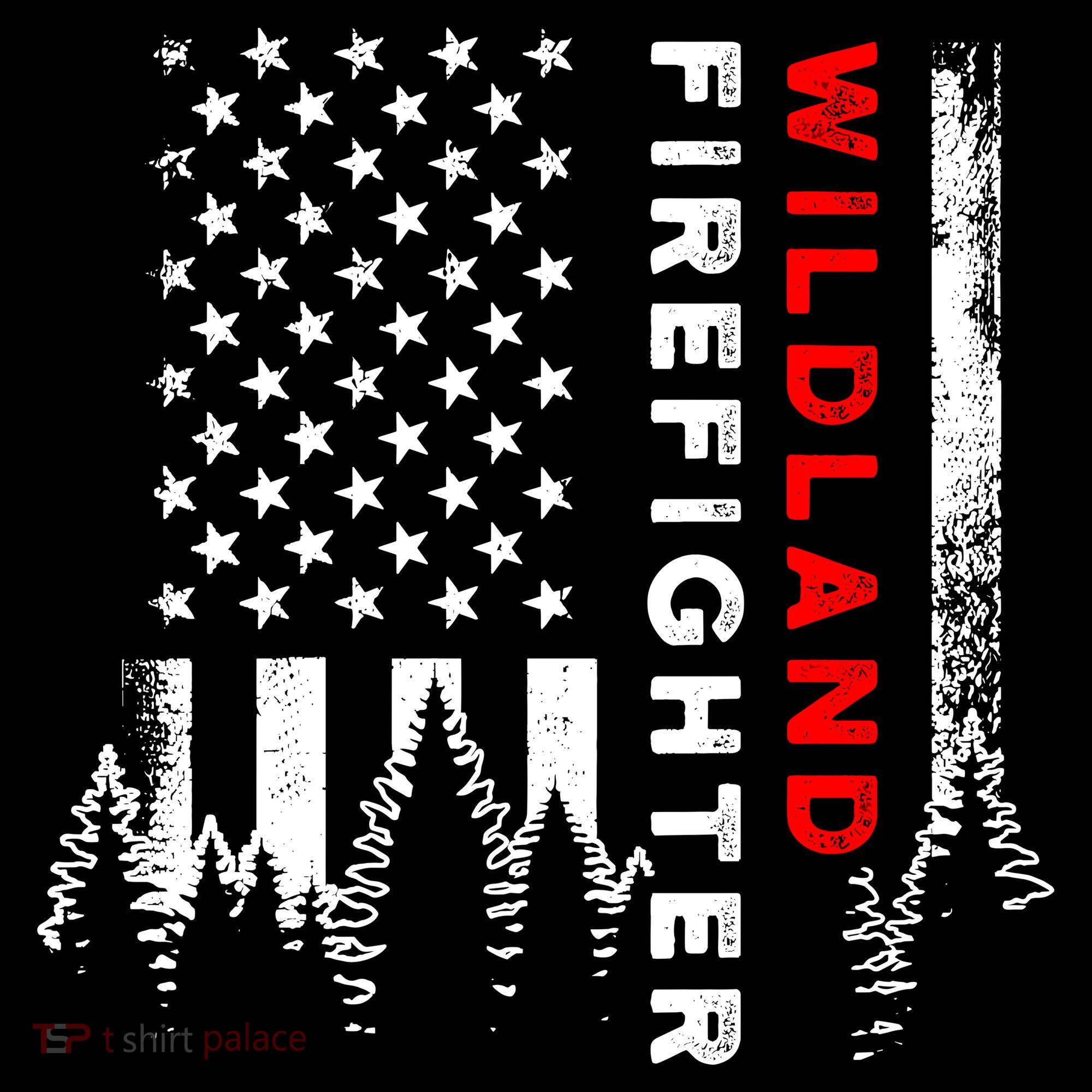 Wildland Firefighter Us Flag Fire Mousepad