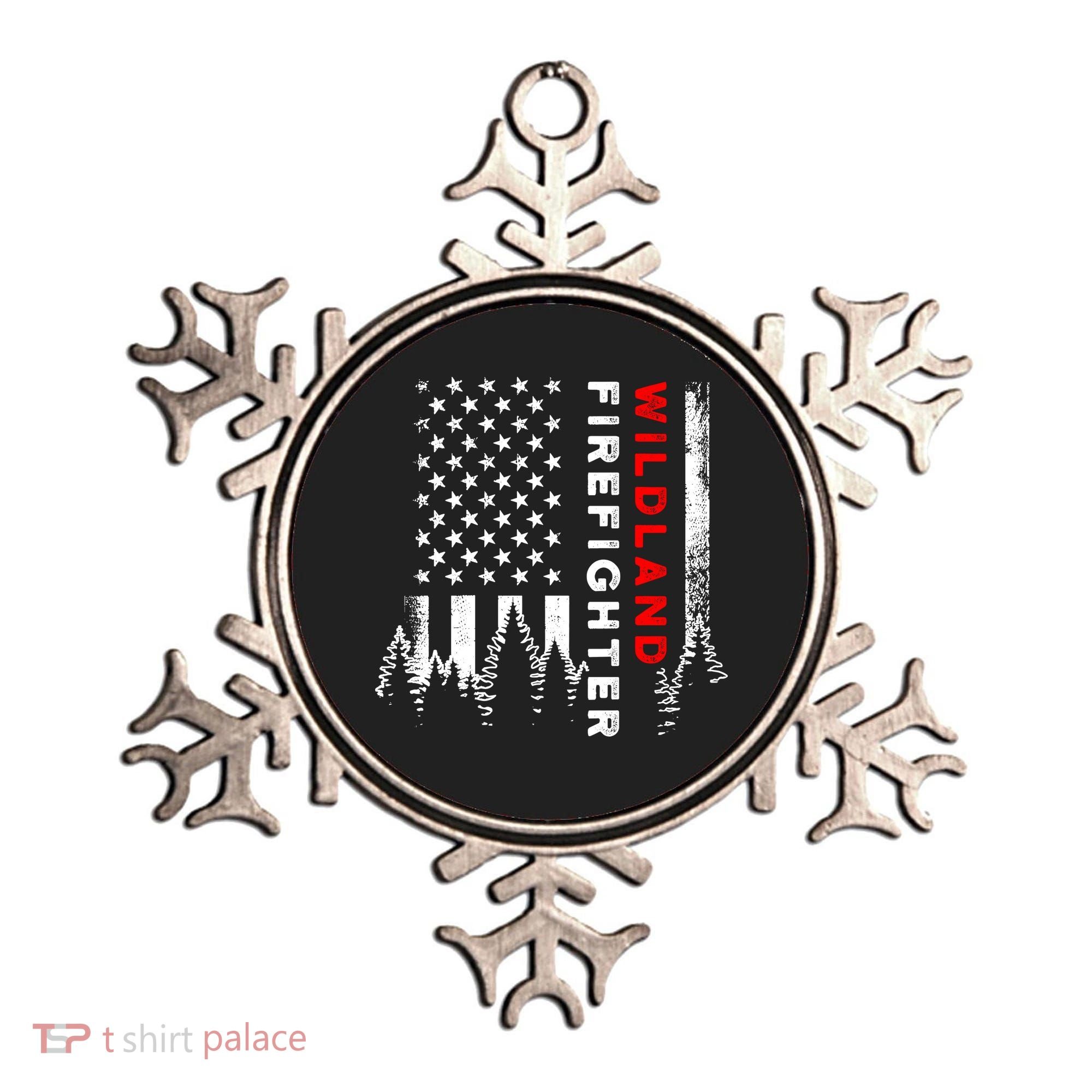Wildland Firefighter Us Flag Fire Ornament