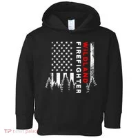 Wildland Firefighter Us Flag Fire Toddler Hoodie thumb 0