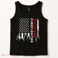 Wildland Firefighter Us Flag Fire Tank Top thumb 2