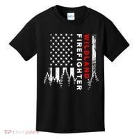 Wildland Firefighter Us Flag Fire Kids T-Shirt thumb 0