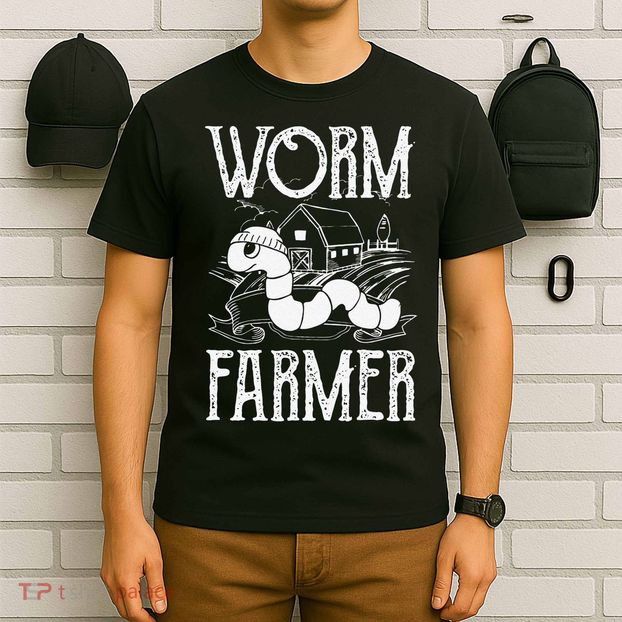 Worm Farmer Vermiculture Gardening funny Farming T-Shirt