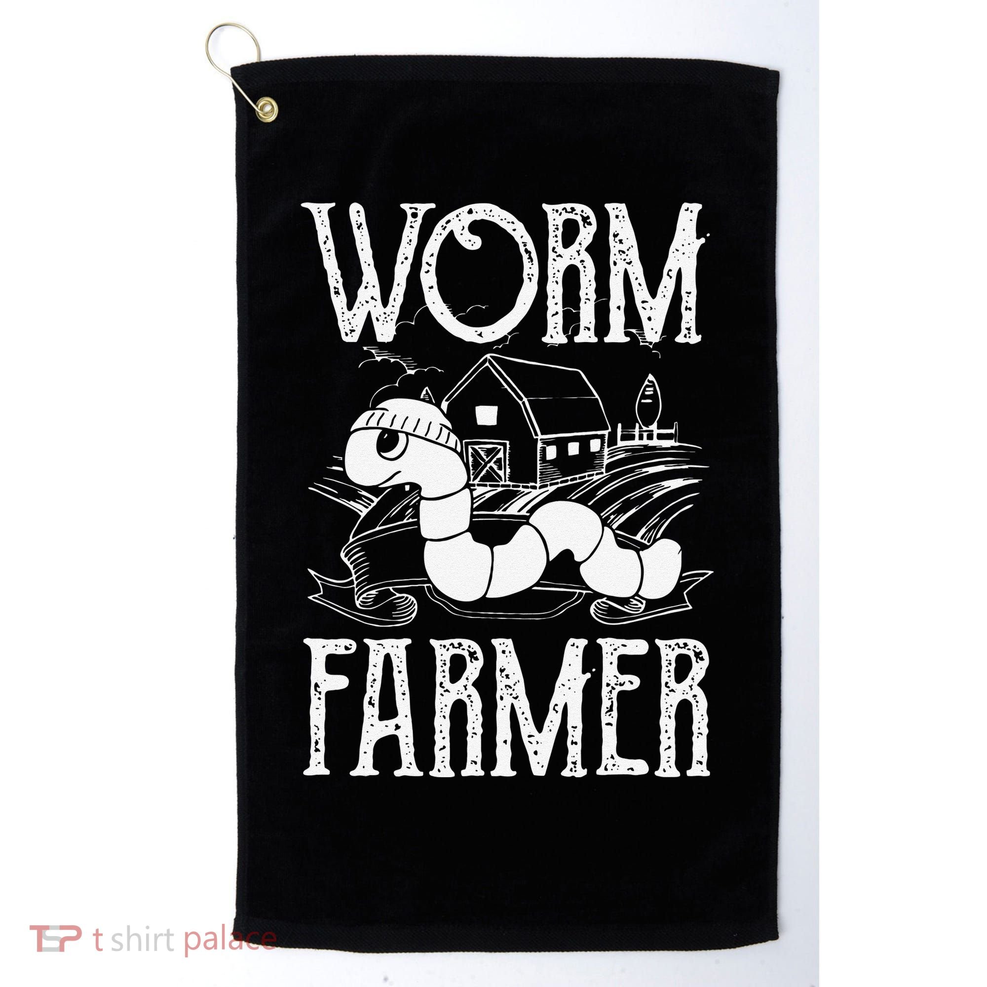 Worm Farmer Vermiculture Gardening funny Farming Golf Towel