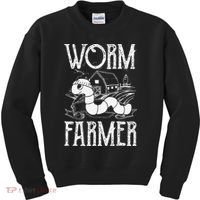 Worm Farmer Vermiculture Gardening funny Farming Kids Sweatshirt thumb 0