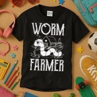 Worm Farmer Vermiculture Gardening funny Farming Kids T-Shirt thumb 3