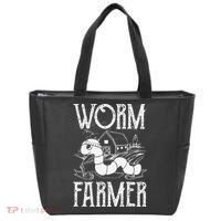 Worm Farmer Vermiculture Gardening funny Farming Tote Bag thumb 0